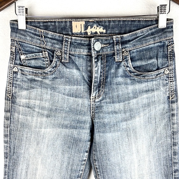 KUT FROM THE KLOTH | 👖 Pale Blue Mid-Calf Low-Rise Cropped Capris Jeans - Picture 3 of 11